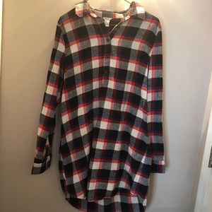 Flannel high low top/dress